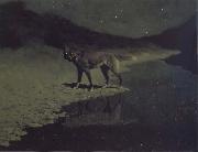 Frederic Remington, Moonlight,Wolf